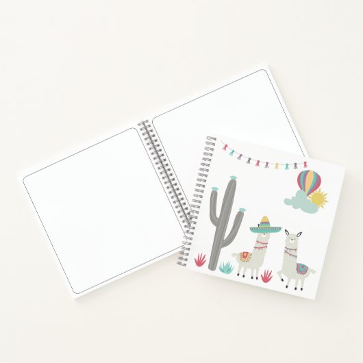 Carnet Llamas Cactus Chaud Air Balloon (Intérieur)