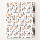 Carnet Llamas En Casquette & Écarts Motif de ski (Dos)