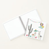 Carnet Llamas Mignons Décorés Cactus Montgolfière (Intérieur)