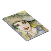 Carnet llustration d'une belle, sensible fille (Côté Droit)