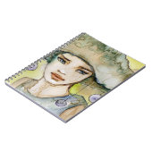 Carnet llustration d'une belle, sensible fille (Côté gauche)