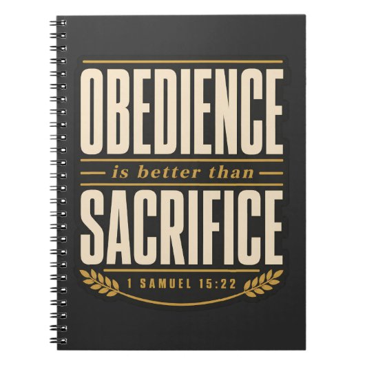 Carnet L'obéissance est meilleure que le sacrifice Foi ch (Devant)