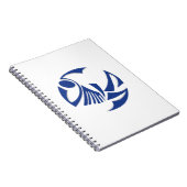 Carnet Logo Abstrait du poisson bleu (Côté Droit)