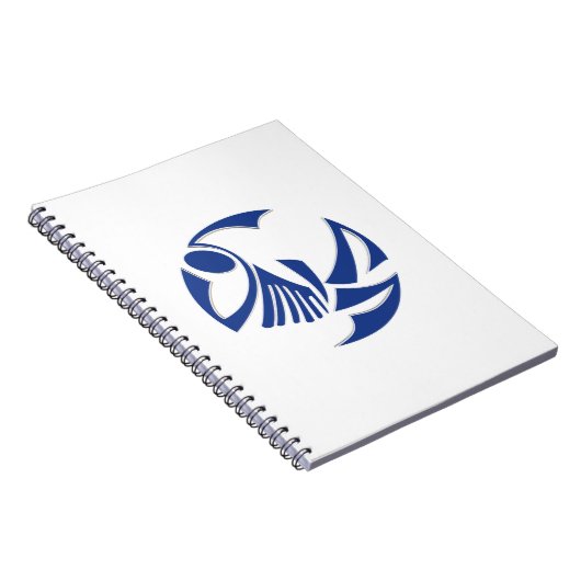 Carnet Logo Abstrait du poisson bleu (Côté Droit)