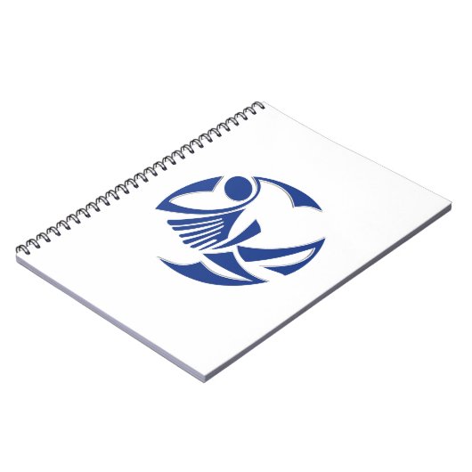 Carnet Logo Abstrait du poisson bleu (Côté gauche)