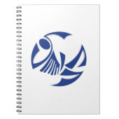 Carnet Logo Abstrait du poisson bleu (Devant)