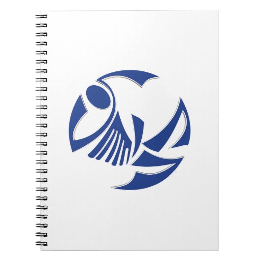 Carnet Logo Abstrait du poisson bleu (Devant)
