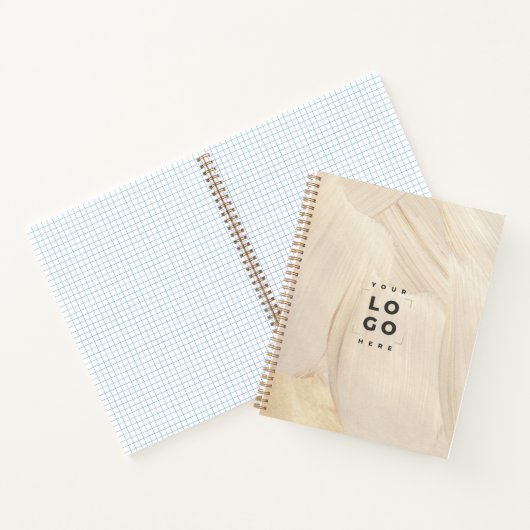 Carnet Logo Abstrait naturel peint Élégant Neutre (Intérieur)