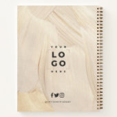 Carnet Logo Abstrait naturel peint Élégant Neutre (Dos)