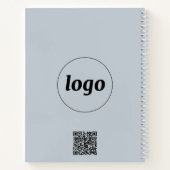 Carnet Logo avec texte et code QR promotionnel Business (Dos)