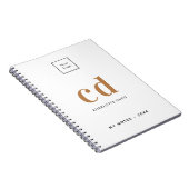 Carnet Logo blanc monogramme initiales entreprise (Côté Droit)