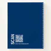 Carnet Logo bleu bleu minimum Motto Small Business (Dos)