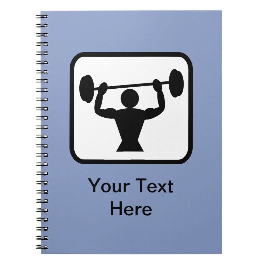 Carnet Logo Bodybuilder / Weightlifter personnalisable (Devant)