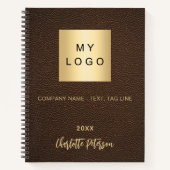 Carnet logo commercial Brown en cuir (Devant)