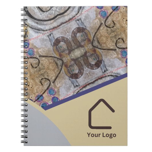 Carnet Logo d'accents Abstraits simples ou code QR (Devant)