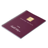 Carnet Logo d'affaires bordeaux élégant (Côté gauche)