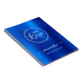 Carnet Logo d'affaires Royal Blue Personnalisé (Côté Droit)