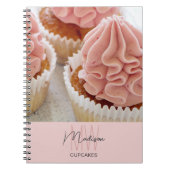 Carnet Logo de boulangerie monogramme Photo Rose (Devant)
