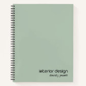 Carnet Logo de Design d'intérieur simple Black and Sage G (Devant)