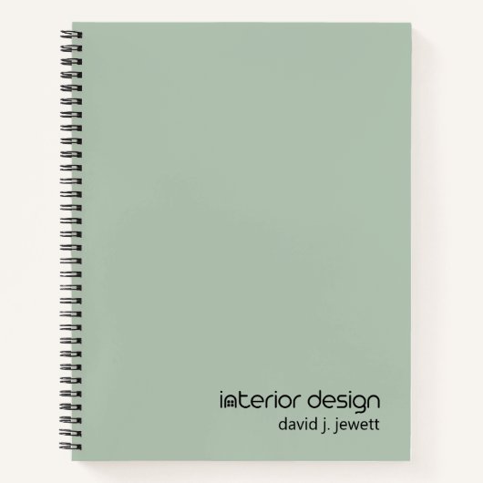 Carnet Logo de Design d'intérieur simple Black and Sage G (Devant)