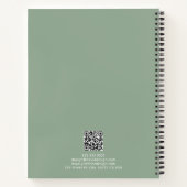 Carnet Logo de Design d'intérieur simple blanc et vert Sa (Dos)