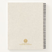 Carnet Logo de justice en or en lin beige (Dos)