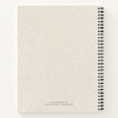 Carnet Logo de justice gris lin beige (Dos)