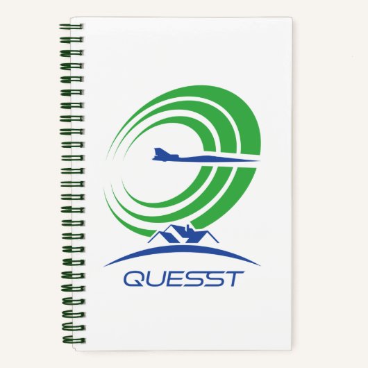 Carnet Logo de la NASA Quesst Supersonic Green Spiral (Recto)