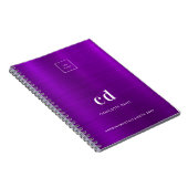 Carnet Logo de l'entreprise avec monogramme métallisé vio (Côté Droit)
