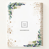 Carnet Logo de l'entreprise blanche de la verdure d'eucal (Dos)