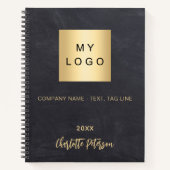 Carnet Logo de l'entreprise en gris tableau (Devant)