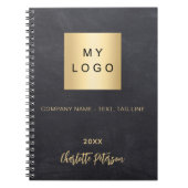 Carnet Logo de l'entreprise en gris tableau (Devant)