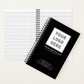 Carnet Logo de l'entreprise Modèle Simple Black Business  (À l'intérieur)