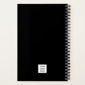 Carnet Logo de l'entreprise Modèle Simple Black Business  (Verso)