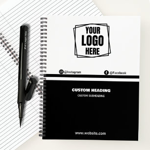 Carnet Logo de l'entreprise personnalisée et élégant