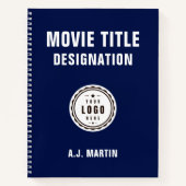 Carnet Logo de l'équipe de films sur mesure Nom personnal (Devant)