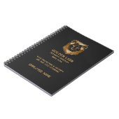 Carnet Logo de lion en or noir Luxe pour les entreprises (Côté gauche)