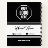 Carnet Logo de marque et d'entreprise promotionnel noir e (Dos)
