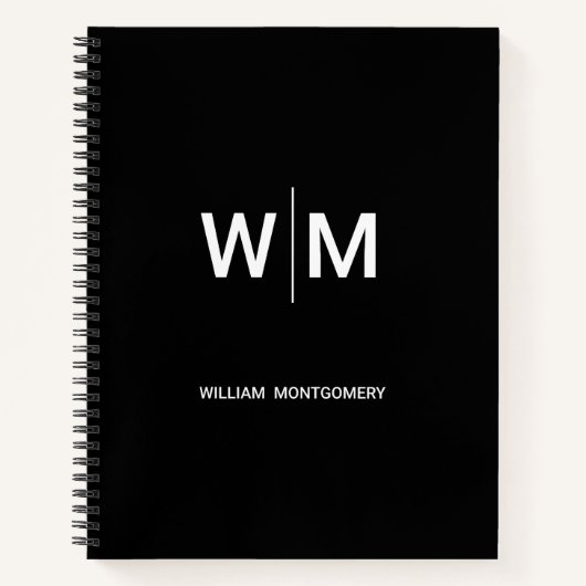 Carnet Logo de marque noire | Entreprise (Devant)