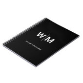 Carnet Logo de marque noire | Entreprise (Côté gauche)