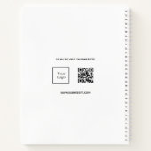 Carnet Logo de photo d'entreprise blanc code QR d'équipe (Dos)