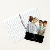 Carnet Logo de photo d'entreprise code QR noir et blanc d (Intérieur)