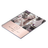 Carnet Logo de photo d'entreprise rose gold maquilleuse (Côté gauche)
