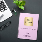 Carnet Logo de script de nom rose pour entreprise