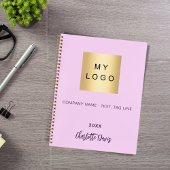 Carnet Logo de script de nom rose pour entreprise