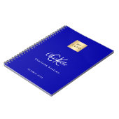 Carnet Logo de société à monogramme bleu royal (Côté gauche)