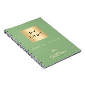 Carnet Logo de société de script de nom de vert sauge (Côté Droit)