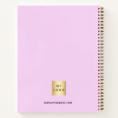 Carnet Logo de société de script de nom rose (Dos)