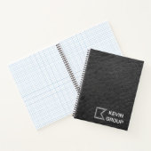 Carnet Logo de société en cuir noir simulé (Intérieur)