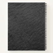 Carnet Logo de société en cuir noir simulé (Dos)